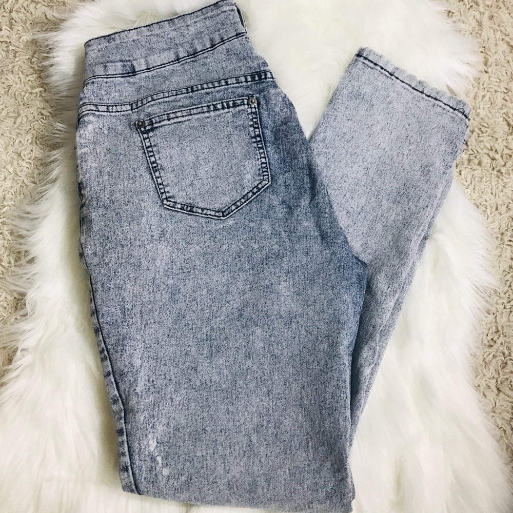 Ashley Stewart blue mineral wash skinny jeans 12 - Picture 1 of 5
